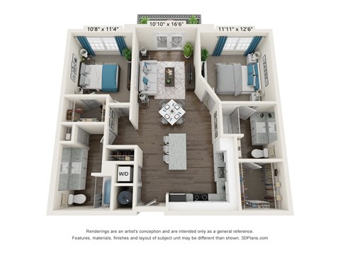 The Dylan Apartments B1 Floor Plan